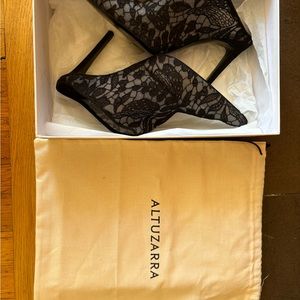 Altuzarra Black Lace Heals